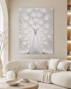 Weißer Pfau - Leinwand